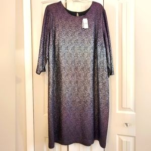 Purple to silver knee length dress🍒